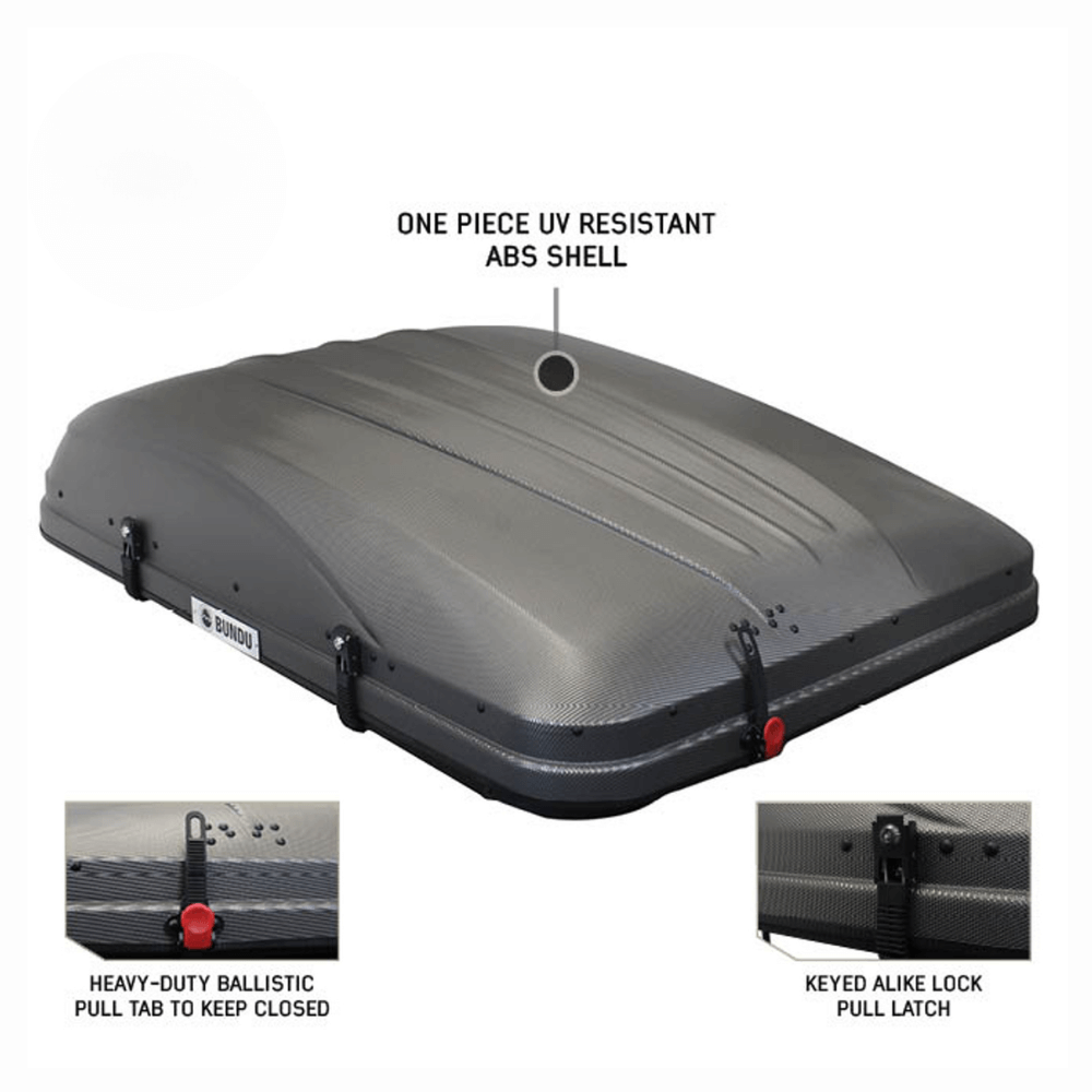 HD Bundu Cantilever Hard Shell Roof Top Tent, Grey Body & Green Rainfly