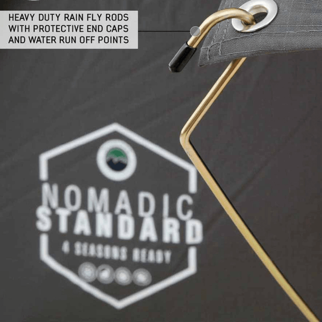 HD Nomadic 2 Extended Soft Shell Roof Top Tent, Grey Body & Green Rainfly