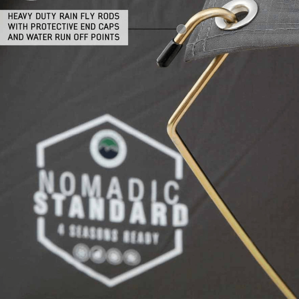 HD Nomadic 2 Standard Soft Shell Roof Top Tent, Grey Body & Green Rainfly