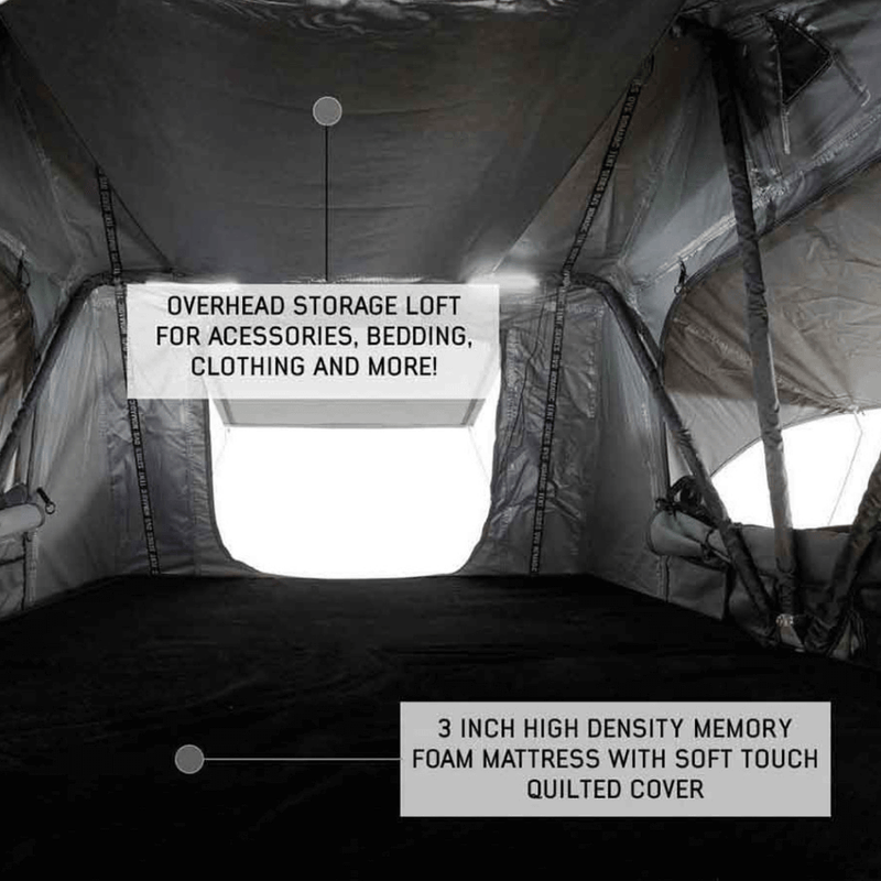 HD Nomadic 2 Standard Soft Shell Roof Top Tent, Grey Body & Green Rainfly