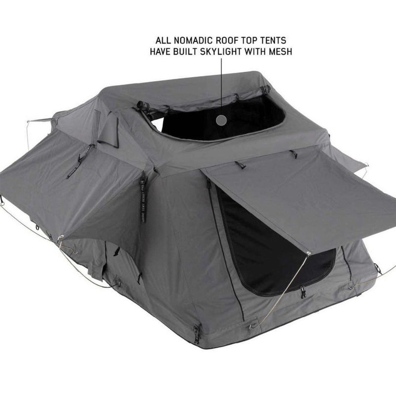HD Nomadic 3 Standard Soft Shell Roof Top Tent, Grey Body & Green Rainfly