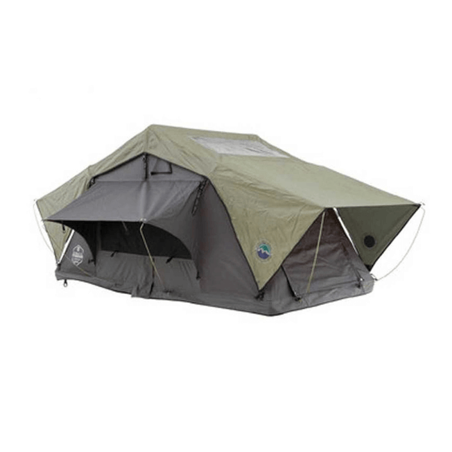 HD Nomadic 3 Standard Soft Shell Roof Top Tent, Grey Body & Green Rainfly