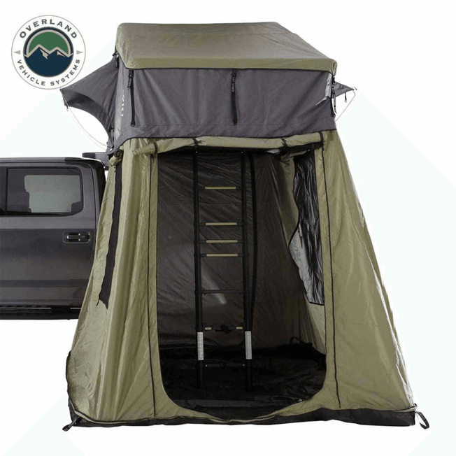 HD Nomadic 4 Roof Top Tent Annex Green Base With Black Floor & Travel Cover