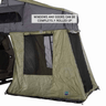 HD Nomadic 4 Roof Top Tent Annex Green Base With Black Floor & Travel Cover
