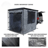 HD Nomadic Awning Room Enclosure, Grey Body, Green Trim (4 Walls & Floor)