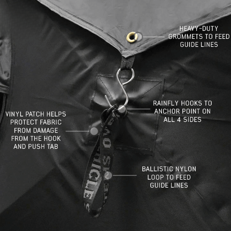 Hub Centric Ground Tent - Black Body & Grey Rainfly