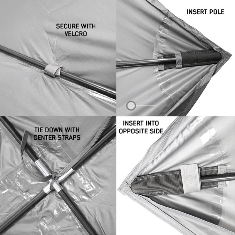 Hub Centric Ground Tent - Black Body & Grey Rainfly