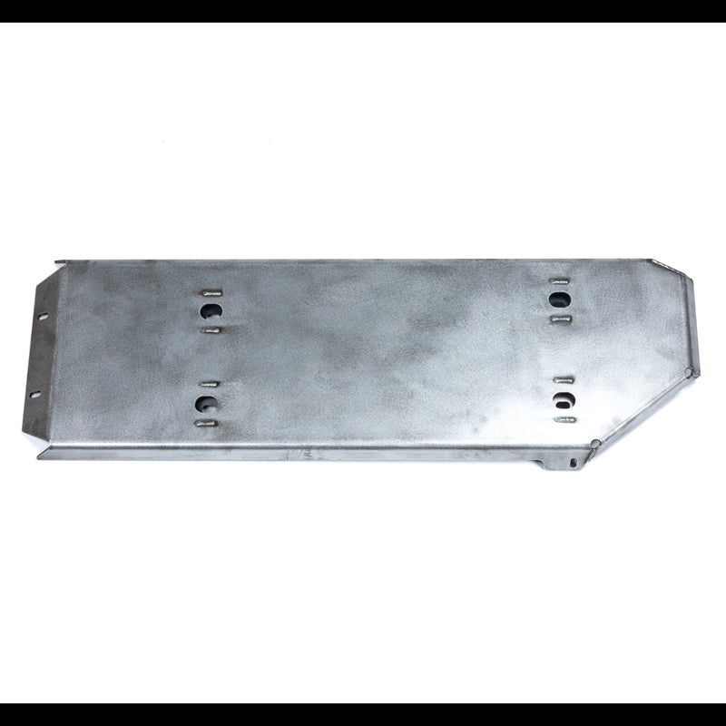 View of the fuel tank skid sitting on a white table.
