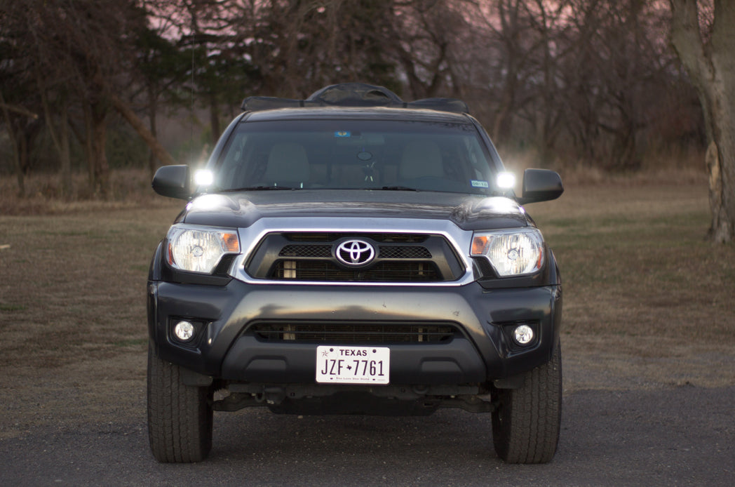 2005-2015 2nd Gen Toyota Tacoma Ditch Light Brackets- Stainless Steel