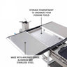 Komodo Camp Kitchen - Dual Grill, Skillet, Folding Shelves, and Rocket Tower - Stainless Steel