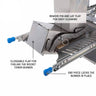 Komodo Camp Kitchen - Dual Grill, Skillet, Folding Shelves, and Rocket Tower - Stainless Steel