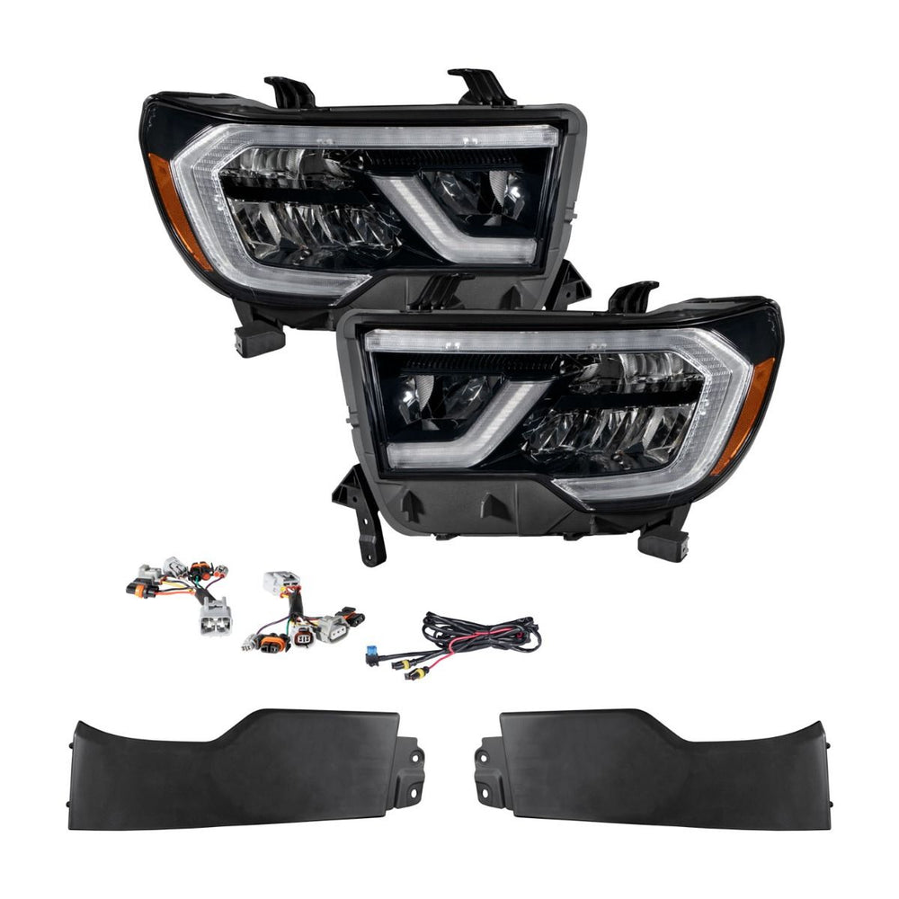 LED Reflector Headlights [Pair] Fits 2007-2013 Toyota Tundra