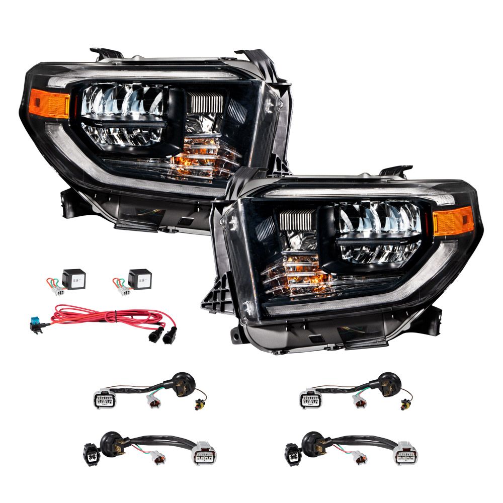 LED Reflector Headlights [Pair] Fits 2014-2021 Toyota Tundra