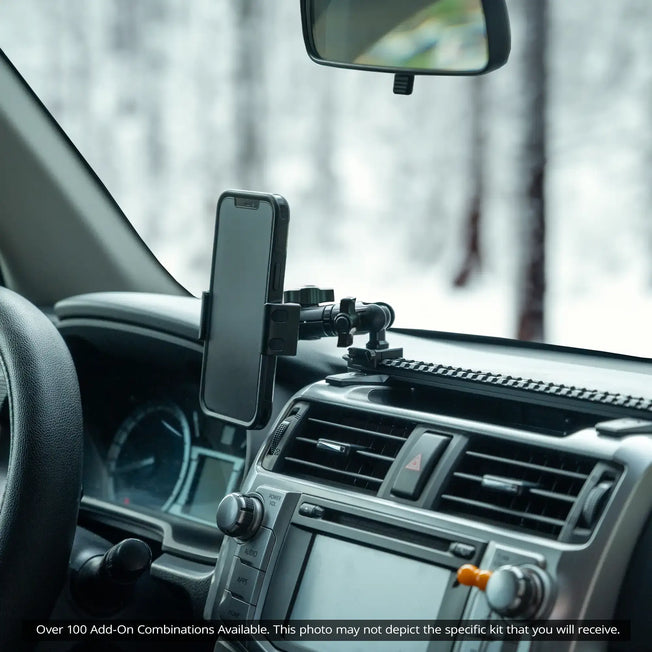 TRAXX™ - Assault Track Picatinny Dash Bracket With 20LITE Phone & Midland Magnetic Holder | 2010-2024 Toyota 4Runner