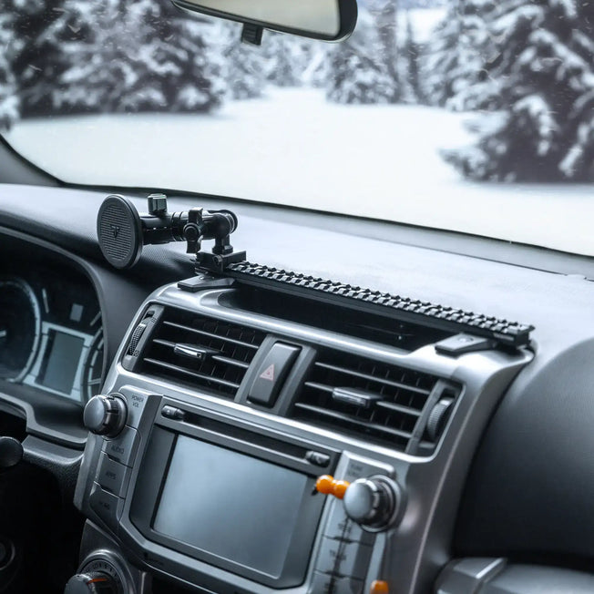 TRAXX™ - Slim Track Dash Bracket With MagSafe Phone Mount, 2-in-1 CB Radio Microphone & GoPro/Action Camera Mount | 2010-2024 Toyota 4Runner
