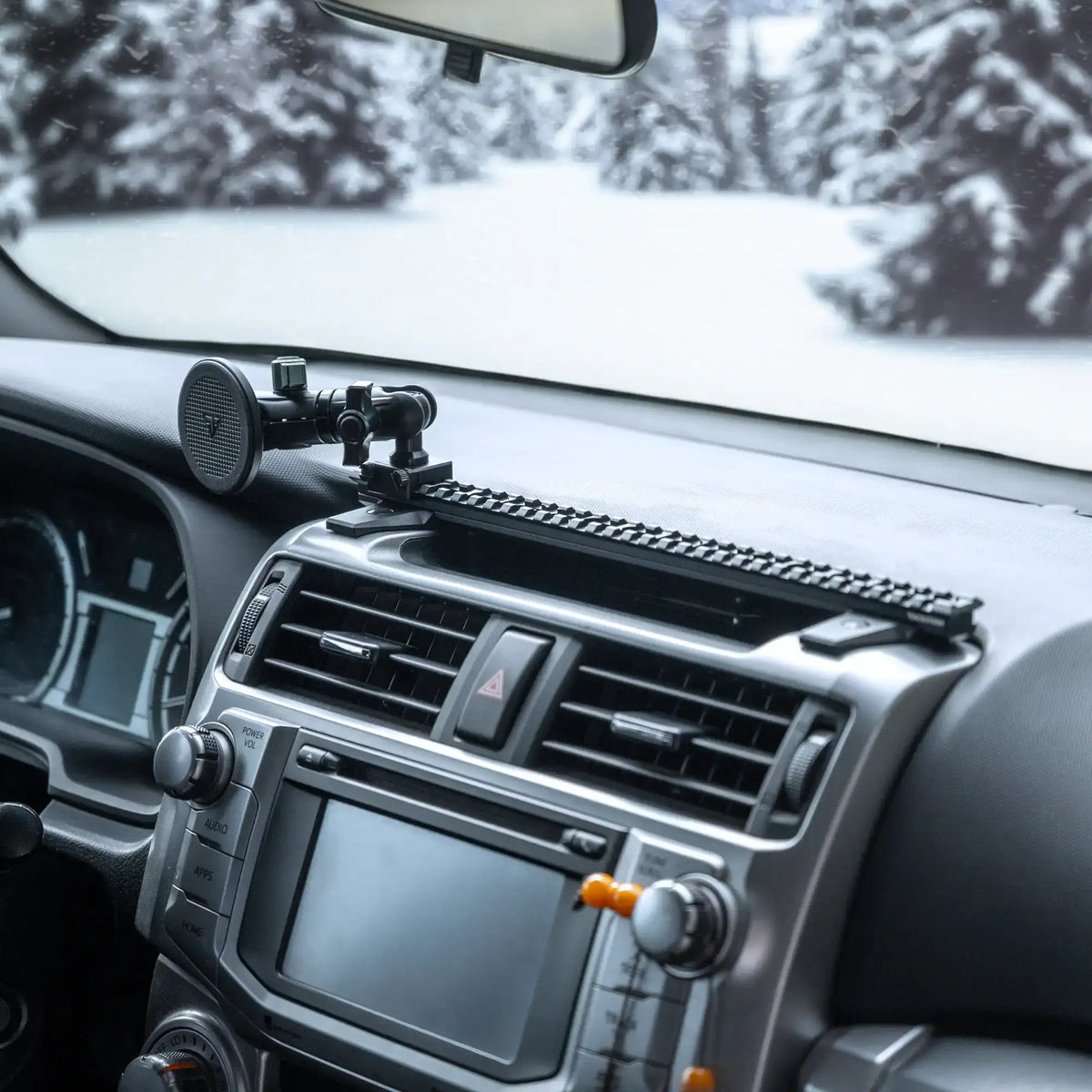 TRAXX™ - Slim Track Dash Bracket With 20LITE Phone, GoPro & 2-in-1 CB Mic Holders | 2010-2024 Toyota 4Runner