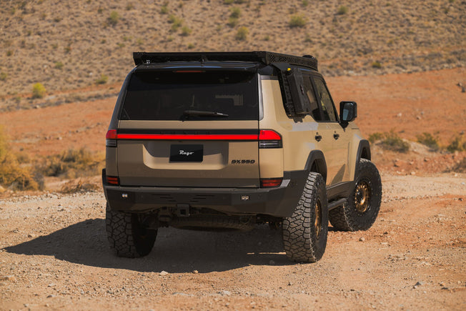 Full-width, steel, off-road Rear bumper for the Lexus GX 550.
