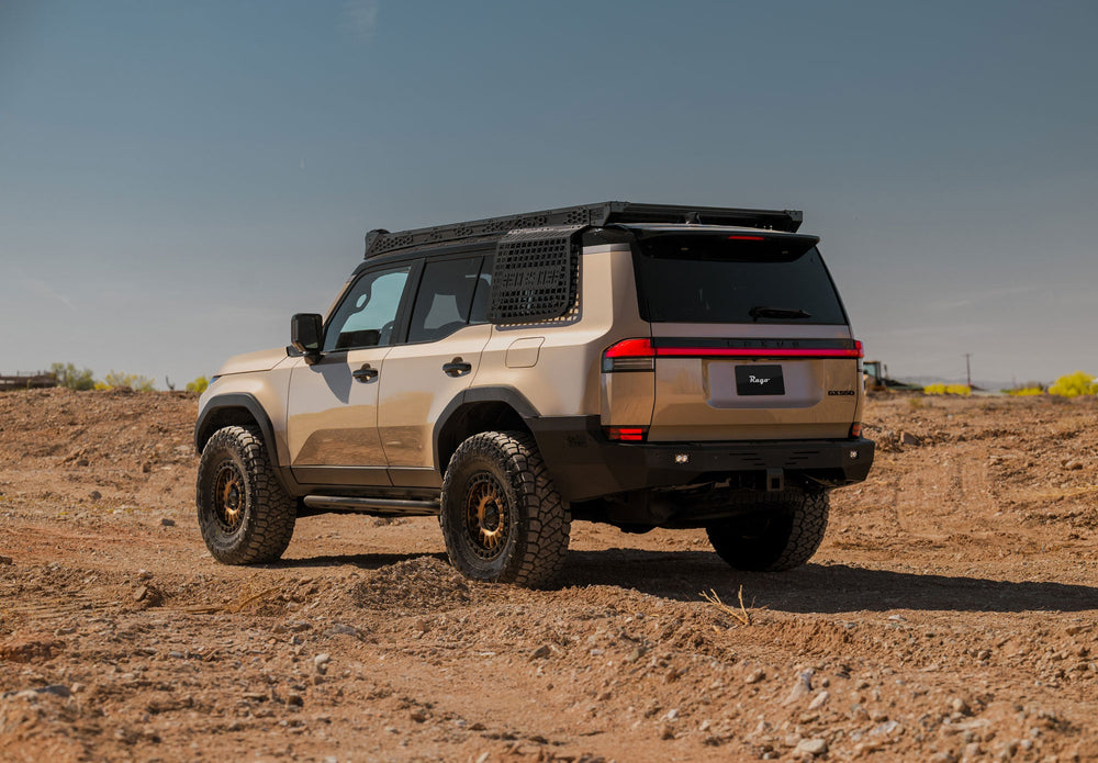 Higher Clearance with the full-width, steel, off-road rear bumper for the Lexus GX 550.
