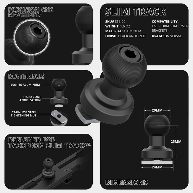 Tuner - 2T | TRAXX™ - Slim Track Base | 2" DuraLock Arm