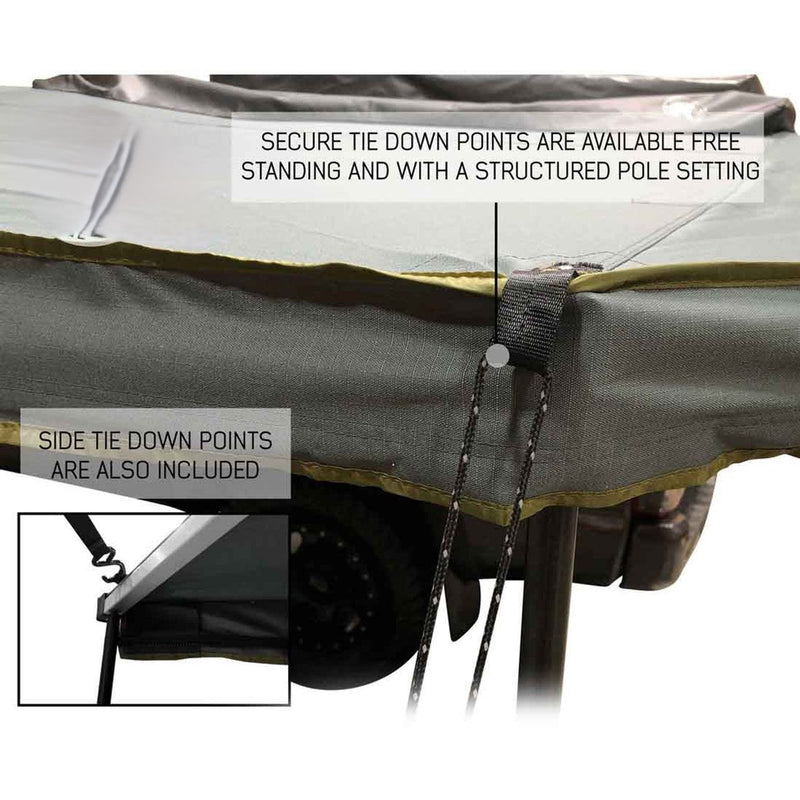 Nomadic Awning 180 Degree - Dark Gray Cover with Black Cover