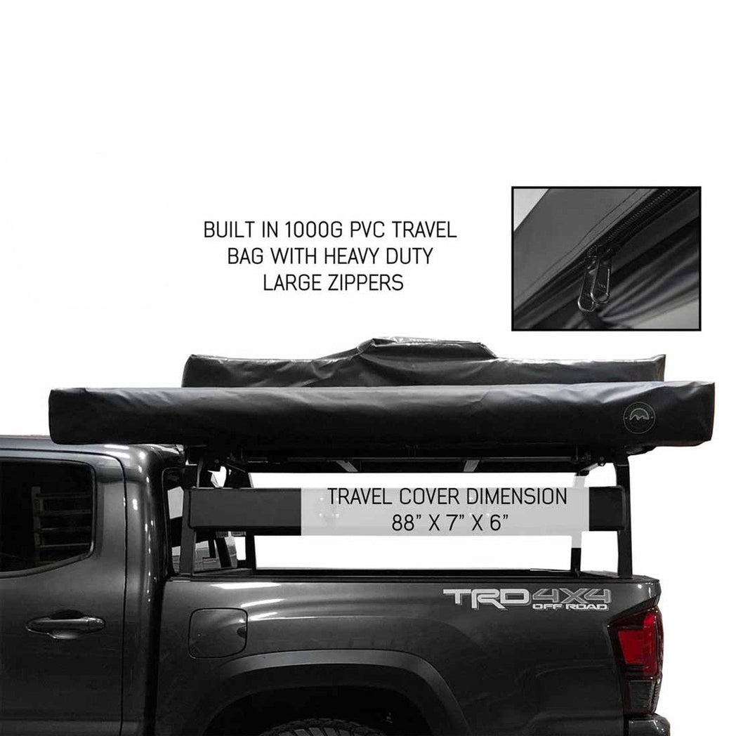 Nomadic Awning 180 Degree - Dark Gray Cover with Black Cover
