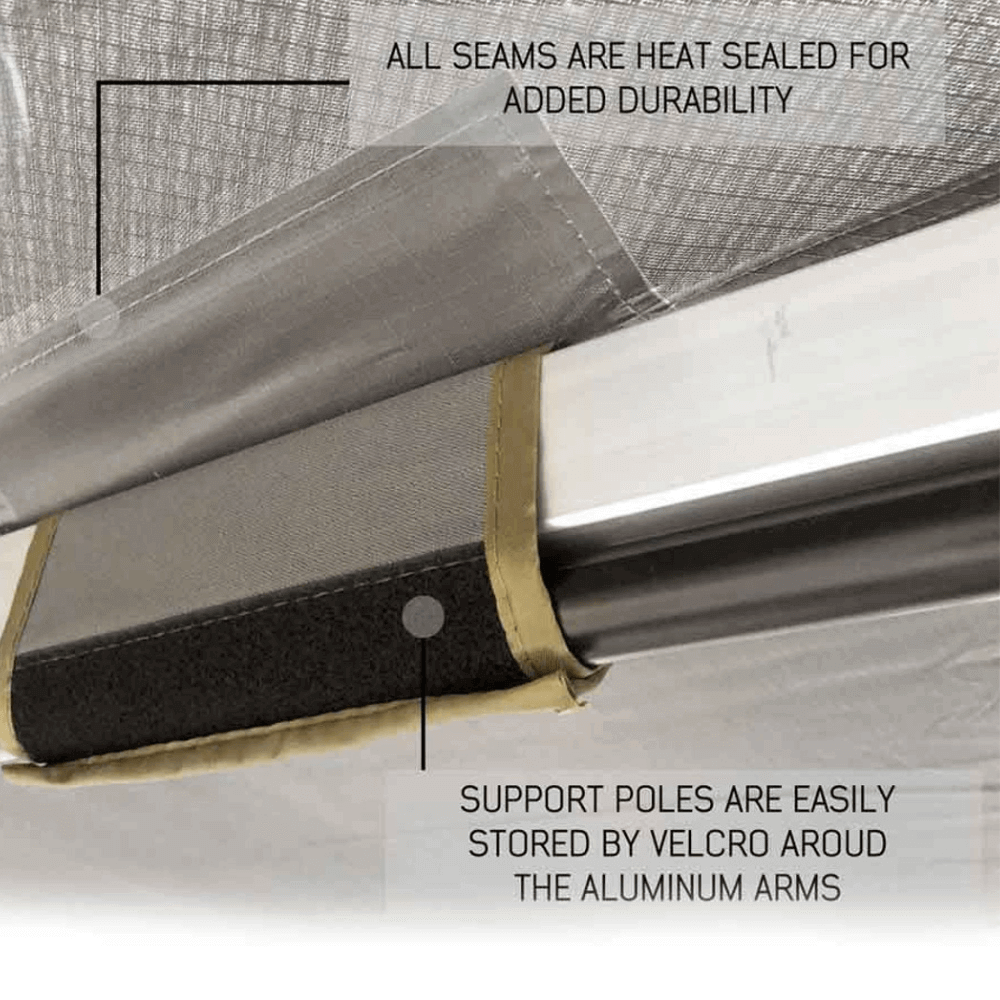 Nomadic Awning 180 Degree - Dark Gray Cover with Black Cover