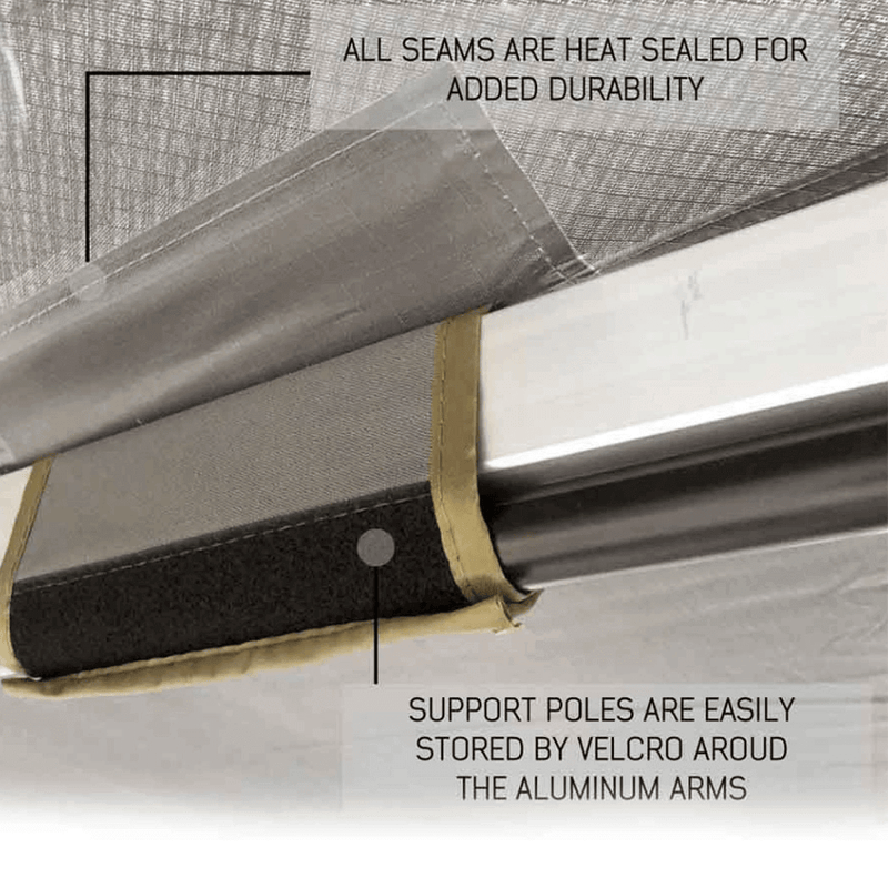 Nomadic Awning 180 Degree - Dark Gray Cover with Black Cover