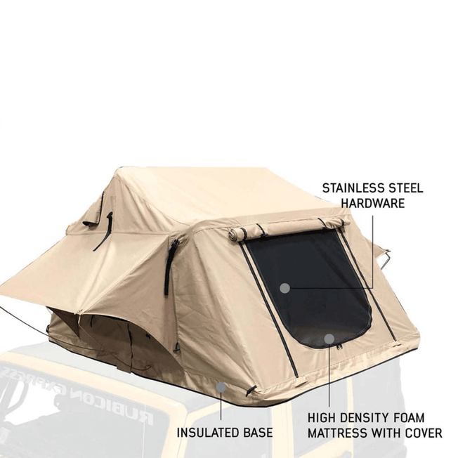 OVS TMBK 3 Person Roof Top Tent With Green Rain Fly