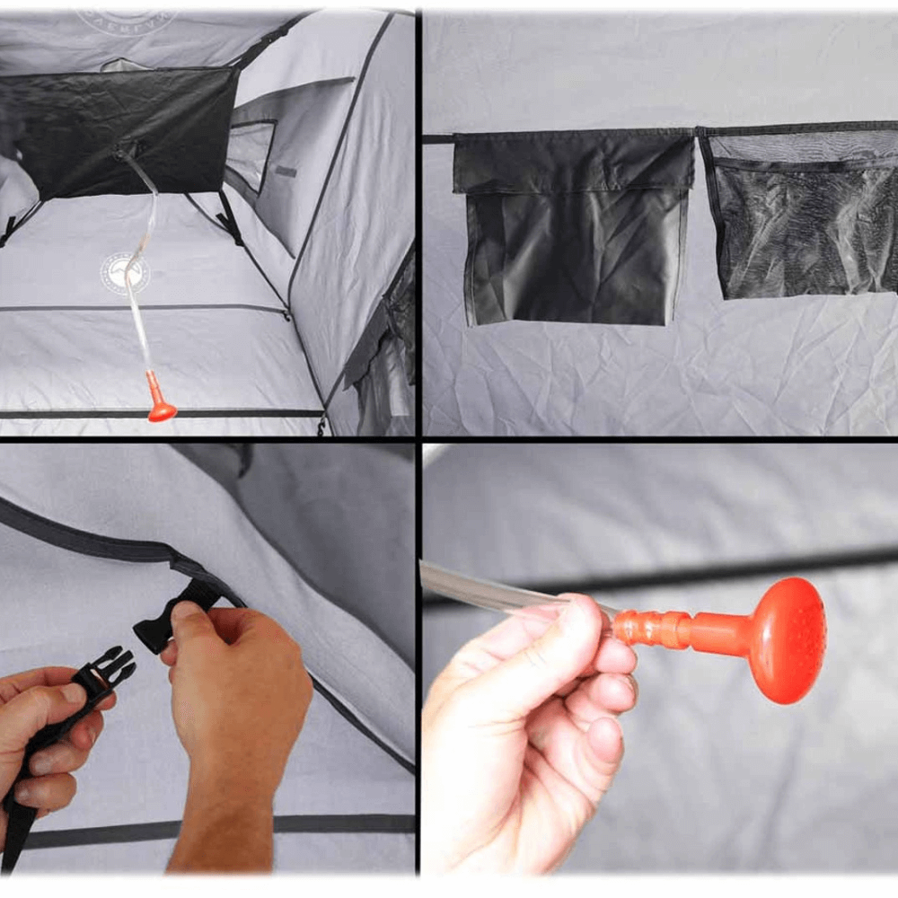 OVS Portable Privacy Room with Shower, Retractable Floor and Amenity Pouches and More - Quick Set Up