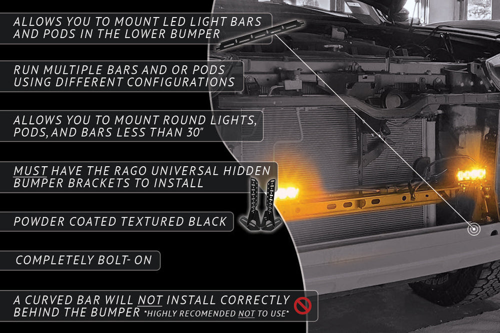 Mounting Plate for Universal Hidden Bumper Brackets