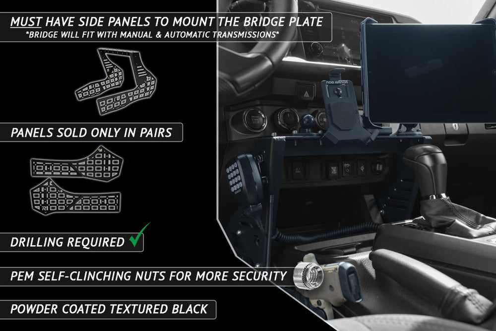 2016-2021 3rd Gen Toyota Tacoma Center Console Modular Storage Panel