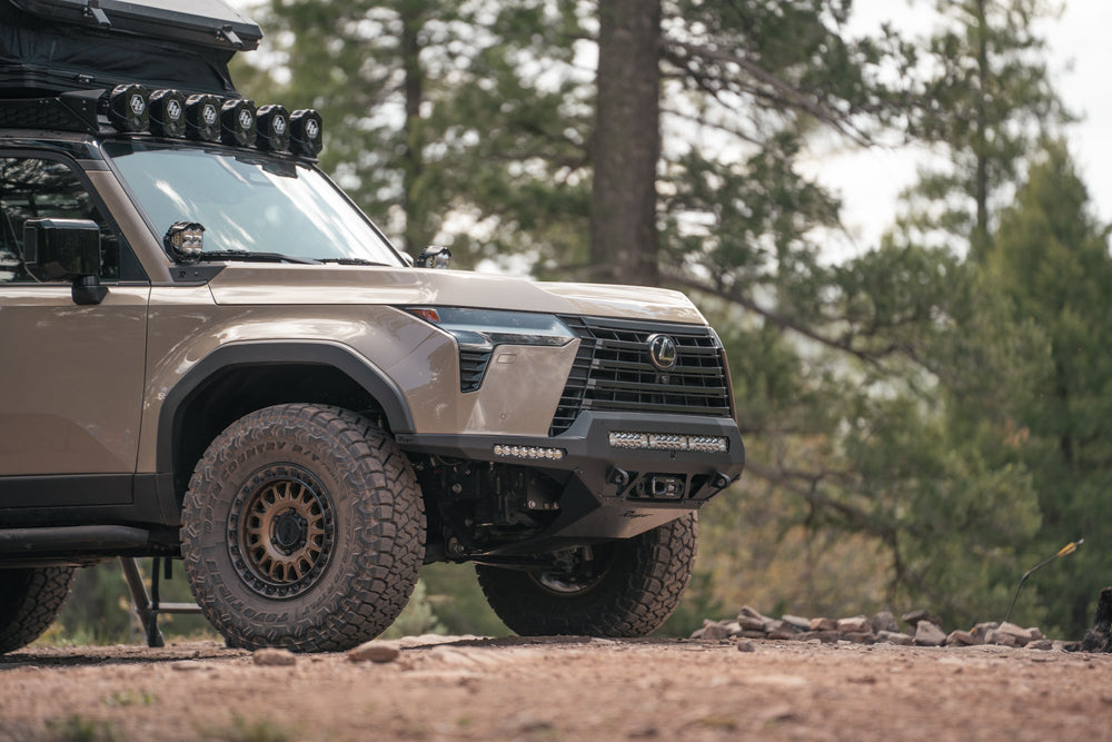 Zoomed view of the GX 550 Steel Front Bumper.