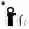 Receiver Mount Recovery Shackle 3/4" 4.75 Ton Rated Black Universal
