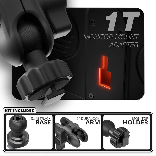 Single T Fixed | TRAXX™ - Slim Track Base | 2" DuraLock Arm