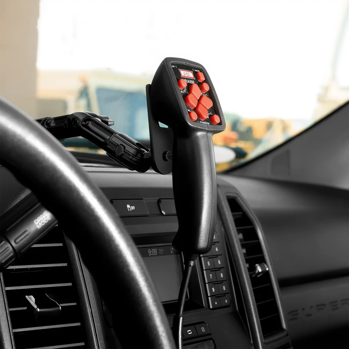 Snow Plow Controller Holder | TRAXX™ - Slim Track Base | 5" DuraLock Arm