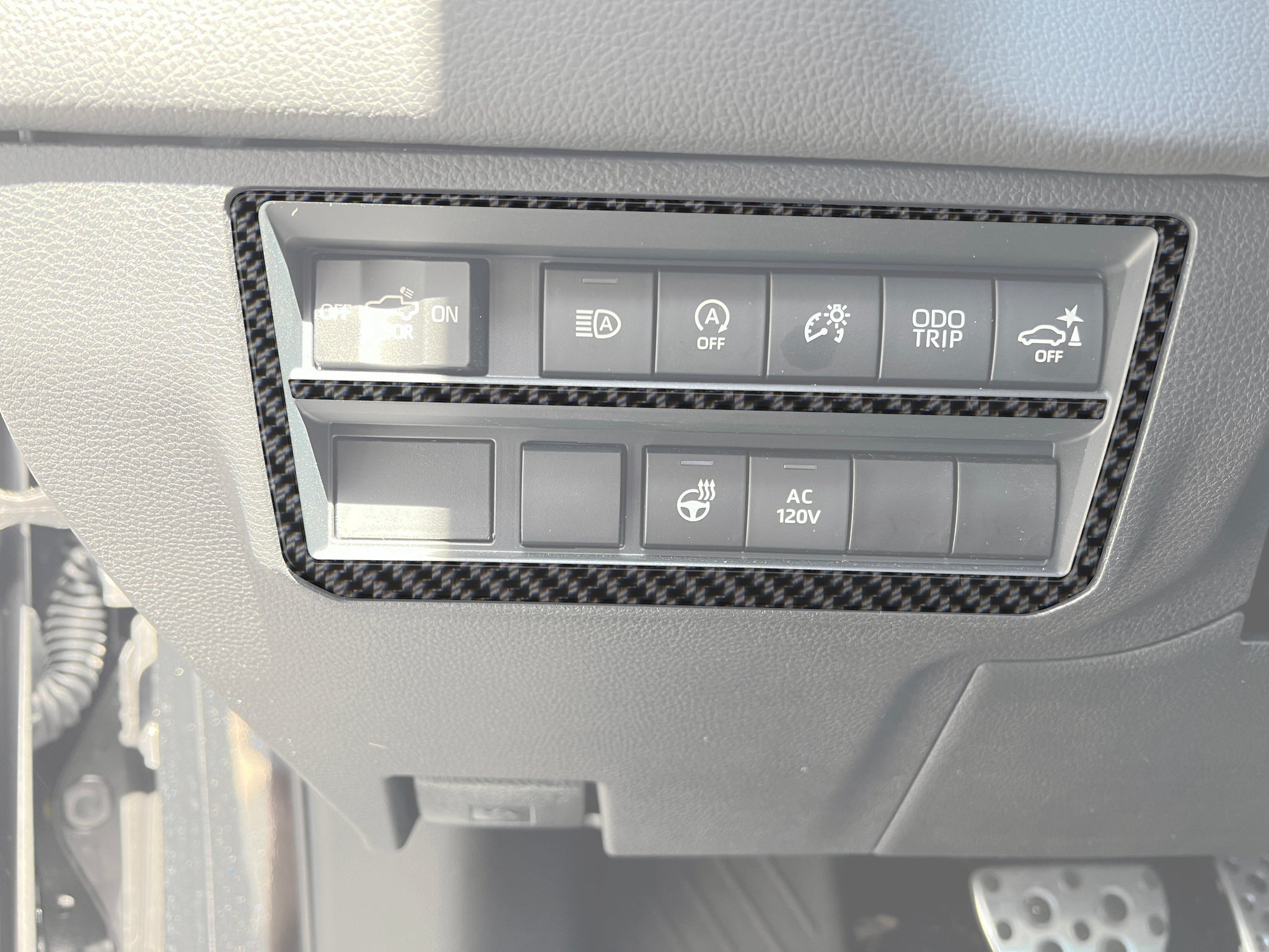 Dim Switch Panel Accent Overlays Fits 2022-2026 Toyota Tundra & 2023-2026 Toyota Sequoia