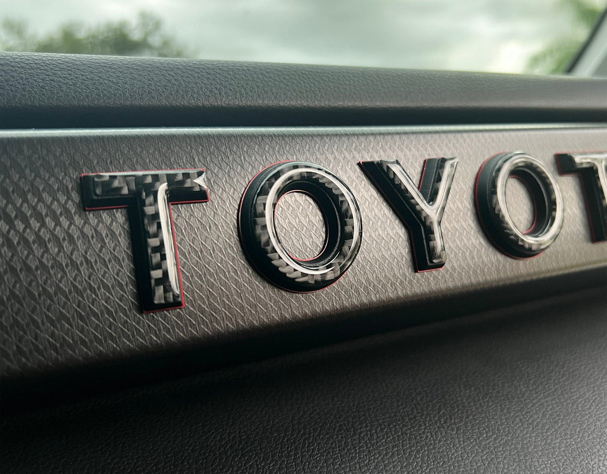 TRD Pro Glovebox Letter Overlays Fits 2022-2026 Toyota Tundra & 2023-2026 Toyota Sequoia