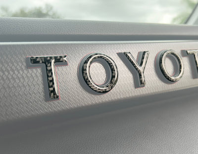 TRD Pro Glovebox Letter Overlays Fits 2022-2026 Toyota Tundra & 2023-2026 Toyota Sequoia