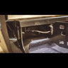 View in the rear structure of the C4 Overland rear bumper showing how the wiring for rear auxiliary lighting can be run as well as the construction of the inner bracing. 