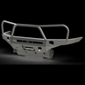 Digital rendering of the C4 Overland bumper with full-height bull bar and headlight hoops. 
