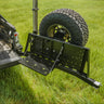 High-angle view showing the C4 swing-out deployed with the accessory table down and tailgate open.