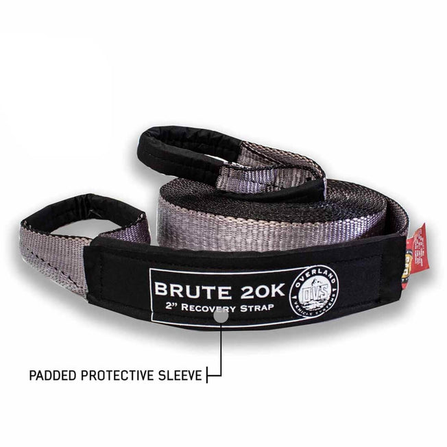 Tow Strap 2" x 30' 20,000 LB. Gray W/ Black Ends