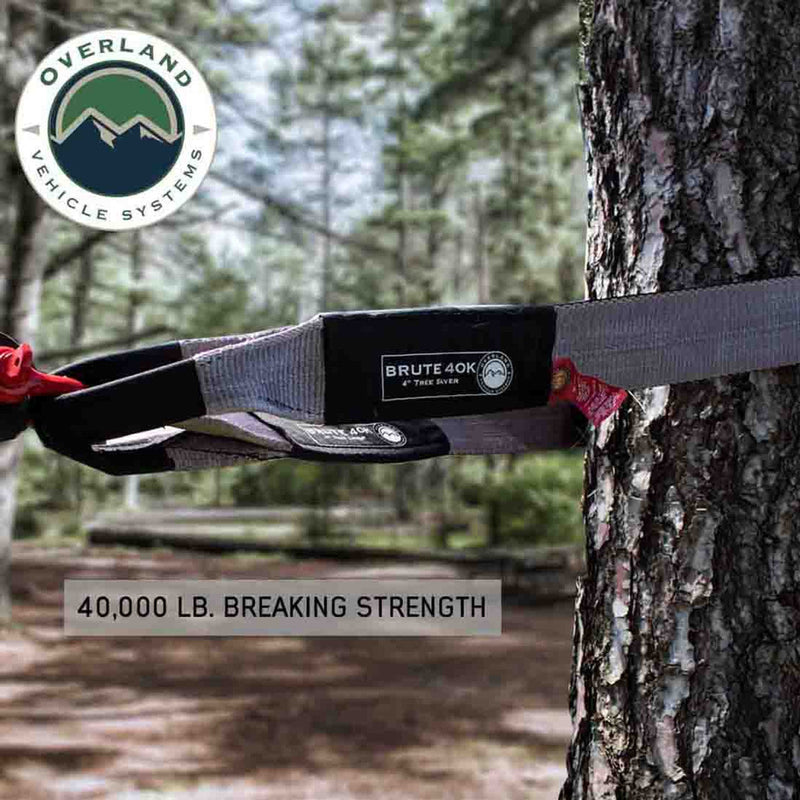 Tree Saver Tow Strap 40,000 lb. 4" x 8' Gray With Black Ends & Storage Bag