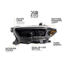 XB Evo Hybrid LED Headlights fits 2016-2023 Toyota Tacoma