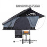 XD Lhotse Clam Shell Aluminum Hard Shell Roof Top Tent, Blue Body & Black Rainfly