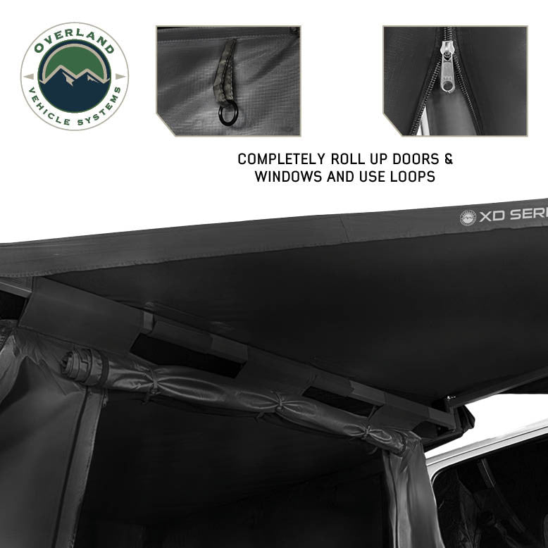 XD Nomadic 270/180 Degree Awning Annex Room Enclosure - Black Velcro