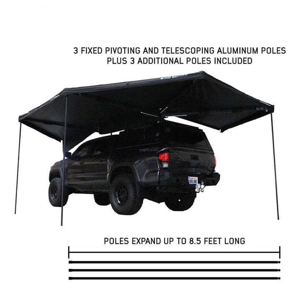 XD Nomadic 270 Degree Awning & Wall Kit Combo - Lights, Black Out, Black Body , Trim, and Travel Cover
