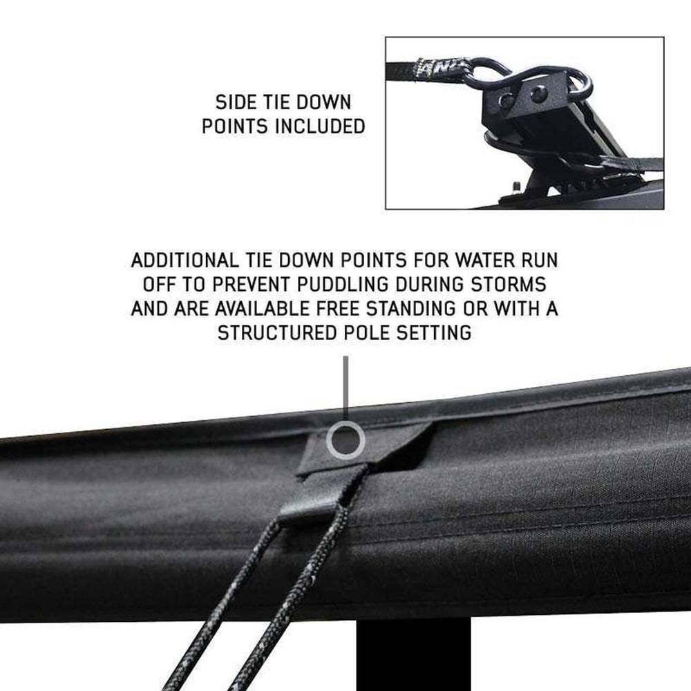 XD Nomadic 270 Degree Awning & Wall Kit Combo - Lights, Black Out, Black Body , Trim, and Travel Cover