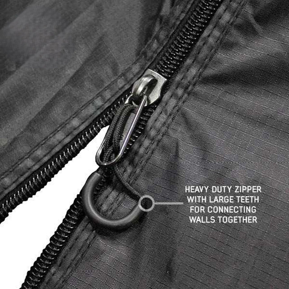 XD Nomadic 270 Degree Awning & Wall Kit Combo - Lights, Black Out, Black Body , Trim, and Travel Cover