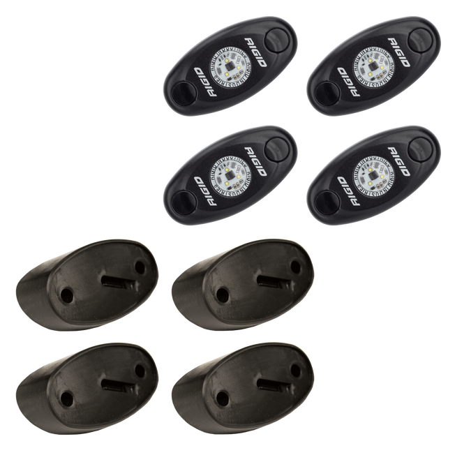 A-Series Pro Rock Light LED Light Kit Lighting Rigid Industries 4 Lights White parts